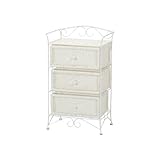 50-3段 ランドリー ホワイトアイアン 50cm 3段 収納 RAN-5203WH スチール