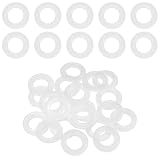 M METERXITY 20個入り M16 ナイロン平ワッシャー 16mm 内径 30mm 外径 3 mm 厚 ラウンドプラスチック飛行機ワッシャー ファスナーシーリングスペーサーガスケットリング 家庭/商業用 [ホワイト]