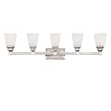 Designers Fountain Trenton 84905 5-light Bathバー – サテンニッケル 84905-SN 1