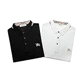 （メンズ+ポロシャツ） Aman POLO【ボーイズサイズ】メンズ トップス 素色 長袖 ゴルフ ビジネス ラペル【並行輸入品】 (巴宝白色