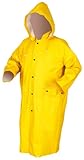 MCR Safety 600CL 49-Inch Commodore PVC/Non-Woven Polyester/Nylon Rain Coat with Cape Vented Back and