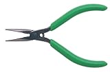 Xcelite SN54 Long Nose Side Cutting Pliers with Green Cushion Grip, 5 Length, 1-3/16 Jaw Length by A