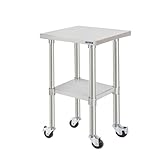 [日本製] ステンレス 作業台 キャスター付き 業務用 幅60cm 奥行60cm 高さ80cm 調理台 キッチン台 キッチン作業台 業務用キッチン ワークテーブル 防水性 耐油性 作業テーブル キッチン 家庭 厨房 工場 食器棚 収納 ステンレス作業台 kot2ca-6060