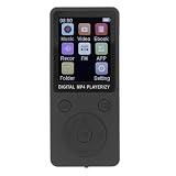 64GB MP3プレーヤーとMP4プレーヤー、 5.0付き音楽プレーヤー、1.8インチカラースクリーンポータブルビデオ音楽プレーヤー、音声録音、最大128GBまで拡張された電子ブックサポート)別売り) (黒)