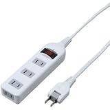 ヤザワ ノイズフィルター集中スイッチ付タップ 4個ロ 1m ホワイト Y02BKNS411WH