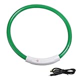 首輪 犬 おしゃれ グッズ 小型犬 中型犬 光る LEDライト USB充電式 散歩 大型犬 ペット 夜間安全 50cm