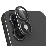 Hohotoon 対応 iPhone17 用の カメラ保護フィルム 薄 一体型カバー アイフォン17 用カメラカバー &いPhone17 用のレンズカバー、宇宙航空材料 アルミ合金+9H強化ガラス、耐衝撃 ARコーティング 高透過率 露出オーバー防止、粘着性強い、簡単貼り付け 、スマートフォンカメラガード（ブラック）