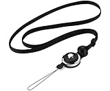 [トライメイト] ネックストラップ ワンタッチ着脱式 ブラック TR-STP005-BK