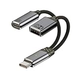 CY ケーブル USB-C タイプ C オス - 480Mbps USB 2.0 メス OTG & 100W PD 電源ケーブル ノートパソコン タブレット 電話用
