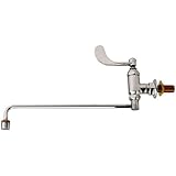 T&S Brass B-0578-01 Wall Mount Aerator Range Faucet with Wrist Handle 13-1/8-Inch Length 1/2-Inch NP
