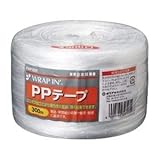 （まとめ） ホリアキ ビニール紐 ラップインPPテープ WIPPT-240300WH 1巻入 【×10セット】