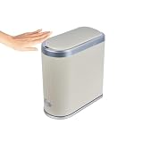 VECELO ゴミ箱 自動ゴミ箱 電池式 ふた付き 感応式自動開閉 静音 スリム 非接触式 防水 衛生的 防臭 レジ袋を隠す お手入れ簡単 洗面所 トイレ オフィス ミルキーホワイト