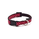 ザ・ブラックラブカンパニー 首輪 SSサイズ / レッド水玉2 / 5kg程度までの超小型犬用 犬グッズ専門店 オリジナル 国産