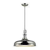 1- Light Modern Pendant in Polished Nickel Finish [並行輸入品]
