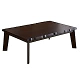 タンスのゲン こたつテーブル 120×80 長方形 木目 突き板 継ぎ脚 なぐり加工 21300019BR