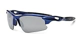Real Kids Shades Blaze Polycarbonate Frame with Mirror Sunglasses (Lens 7 Plus, Royal Sweep/White Bl
