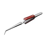 ET55190 ステンレスピンセット　逆作動ピンセット　グリップ付
