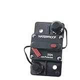 zmart 200A 防水 回路 ブレーカー ヒューズ リセット 12-48V DC 車 ボート 自動車 サーキット ブレーカー