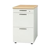 インテリア 家具 便利 おしゃれ 脇机3段 RJ-046A-3 ホワイトメープル 引出A