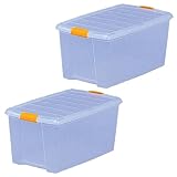 アイリスオーヤマ クリアケース 衣装ケース 収納ケース クリアBOX 幅40×奥行66×高さ32cm 2個セット
