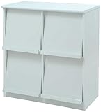 Frama Furniture(フラマファニチャー) 低ホルムアルデヒド ディスプレイラック扉2列2段タイプ ホワイト KSS-0024WH