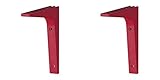 Ikea Ekby Stödis Bracket Plastic Bracket / Set of 2 (Red) [並行輸入品]