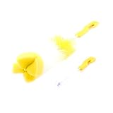 uxcell ミルクボトル ニップル 清掃ブラシ プラスチックハンドル 360度回転可能 ナイロン スポンジ 2個入り
