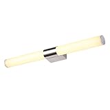 LEDミラーライト、洗面所トイレ浴室、ステンレススチールベース、防水、防曇、シルバー12W60cm（23.6 "）