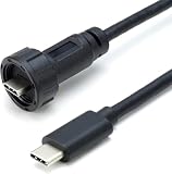 Entaniya 防水ケーブル USB Type-C (オス/オス) ブラック 1m IP67 【C004】USB 3.0