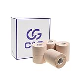 C&G ハード伸縮テープ 75mm × 4.6m 4巻 エラスティックテープ スポーツ テーピングテープ 伸縮テープ テーピング エラス 粘着伸縮布包帯 エラスチコン エラスチックバンテージ ラグビー