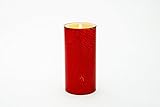brucech発光体LED ( 3 " x6 " H ) Flameless 3dパターン効果ガラスピラーキャンドル、電池式
