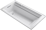 KOHLER K-1124-G-0 Archer 6-Foot BubbleMassage Bath, White [並行輸入品]