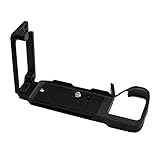 [Z-Jing] A7R IV カメラ専用L型プレート ブラック 横縦撮影用 L型クイックリリースブラケット アルカスイス互換1/4"ネジ付 ハンドグリップ ホットシュー Sony A7R4/A92/A7R4A/A9 II/A7S3 (黑L)