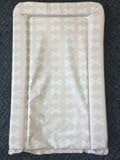 Deluxe Unisex Baby Waterproof Changing Mat with Raised Edges - Pink with White Bow Design by babiesw