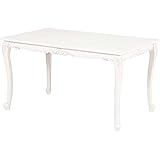 【ヴィオレッタ】ダイニングテーブル（アンティークホワイト）猫足 アンティーク家具 hb3i-RKT-1762AW