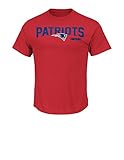 NFL新しいEngland PatriotsメンズQB SpyプログラムShort Sleeve Basic Tee、M、アスレチックレッド