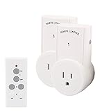 uxcell　コネクタ コンセント　アウトレット　コントロール ソケット スイッチ　ワイヤレス リモート　プラスチック　ホワイト　120 vac/60 Hz