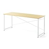 サンワダイレクト シンプルワークデスク 幅160cm×奥行60cm パソコンデスク パソコン台 ライトブラウン 100-DESKF006LBR