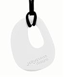 Organic Pendant - Silicone Necklace (Teething/Nursing) (Snow White) by Jellystone Designs