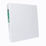Aurora GB Elements Plus Binder 1 Inch Round Ring 8 1/2 x 11 Inch Size White Linen Embossed Eco-Frien