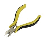uxcell ニッパー　uecxll ダイアゴナルプライヤー　ペンチ　メタル製　クリップ　イエロー　シルバートーン