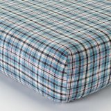 Bacati - Boys Stripes and Plaids Blue Plaids Crib Fitted Sheet by Bacati [並行輸入品]