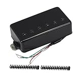 FLEOR ハムバッカー ピックアップ セラミック ギター ブリッジ ピックアップ セット ブラック フィット レスポール スタイル エレキギター