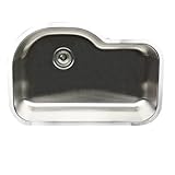 Nantucket Sinks NS3220-OS 32-Inch Offset Single Bowl New Moby Stainless Steel Undermount Kitchen Sin