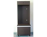 パチスロ台 スロット台 実機用 収納キャビネット キャスター付き 固定台 収納家具【ブラウン】