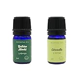 [sjunga] 選り取り2本 エッセンシャルオイル 5ml アロマオイル 精油 100% 天然 フレグランスオイル オーガニック アロマセット (5ml×2本, 吉野ヒノキ シトロネラ)