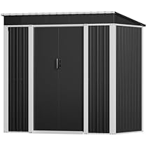 Amazon | 物置 屋外 スチール 倉庫 戸外収納庫 幅180*奥行き120*高185  