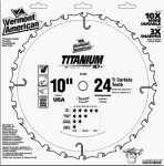 Vermont American 27829 5/8-Inch Arbor 10-Inch 24 Tooth Titanium Series Circular Saw Blade [並行輸入品]