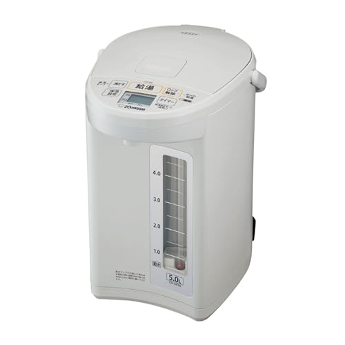 【WEB限定】象印 電気ポット 5.0L 大容量タイプ 6段階タイマー 給水お知らせ ホワイトグレー CD-SE50AM-WG