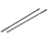 uxcell コンクリート用ドリルビット メタル製グレー SDS プラスシャンク ハンマードリルビット 二個入り